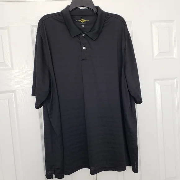 Club Room Men's Polo Shirt  Orange With Navy Blue Trim and 1 Black Polo - Picture 4 of 6